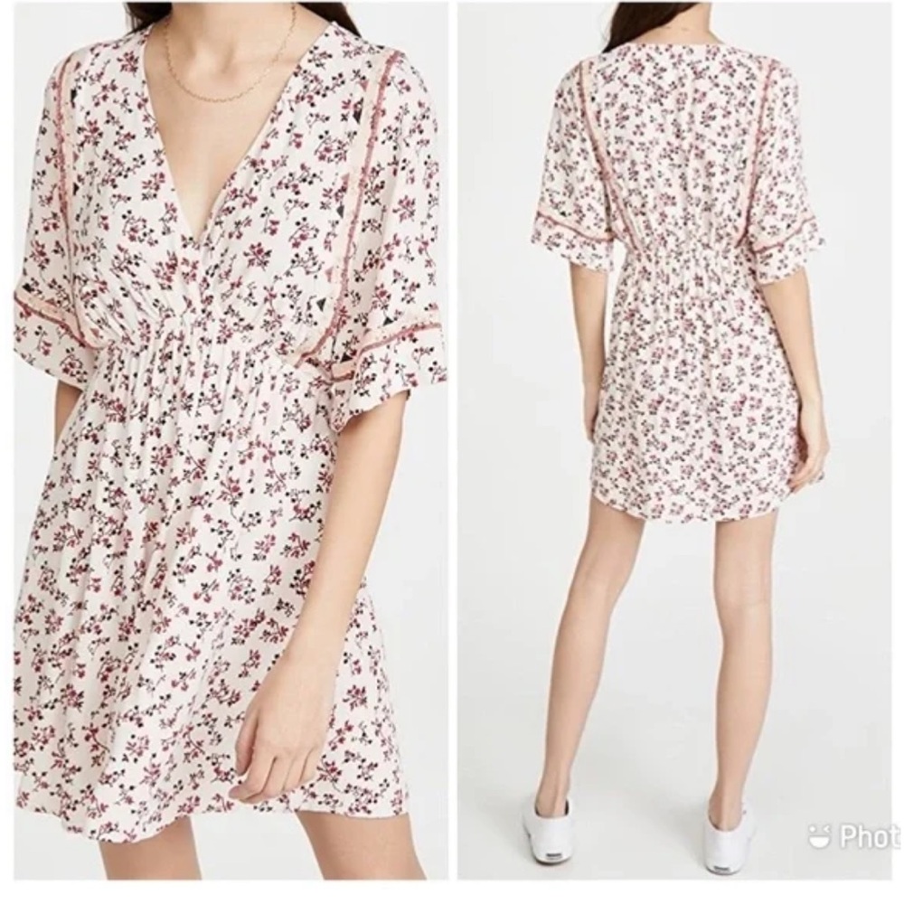 Ba&sh Sete Dress Ditsy Floral Mini Sz XS‎ Pink